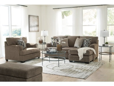Stonemeade Nutmeg Sofa Chaise, Oversized Chair and Ottoman