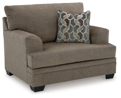 Stonemeade Nutmeg Sofa Chaise, Oversized Chair and Ottoman