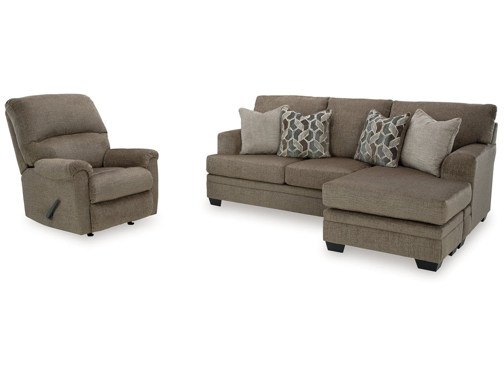 Stonemeade Nutmeg Sofa Chaise & Recliner