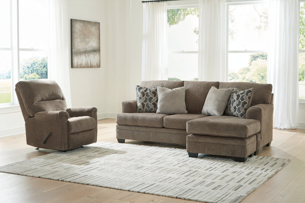 Stonemeade Nutmeg Sofa Chaise & Recliner