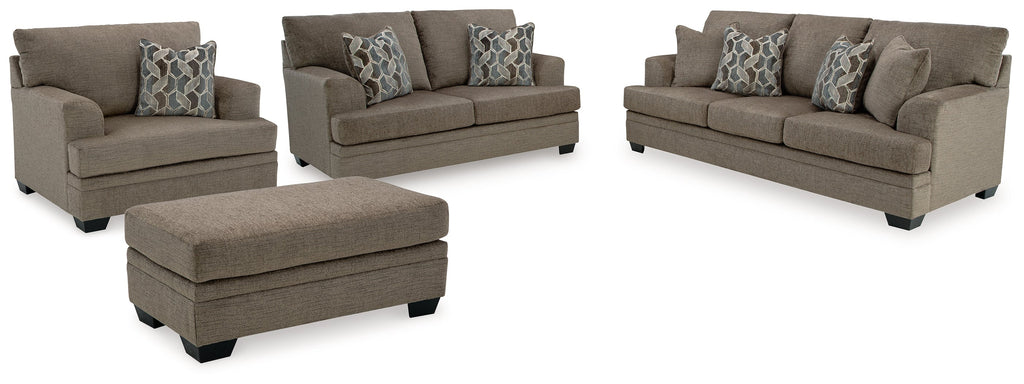 Stonemeade Nutmeg Sofa, Loveseat, Chair and Ottoman