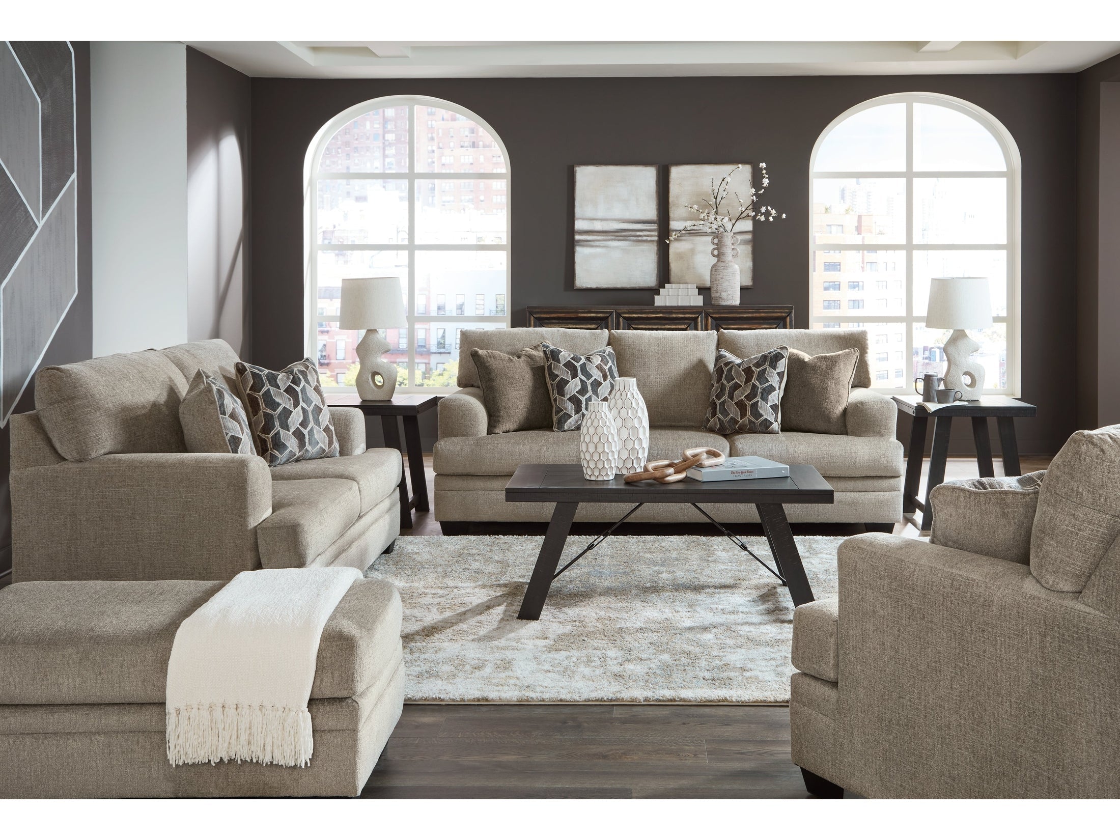Stonemeade Sofa, Loveseat, Chair and Ottoman