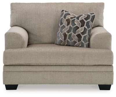Stonemeade Taupe Oversized Chair and Ottoman