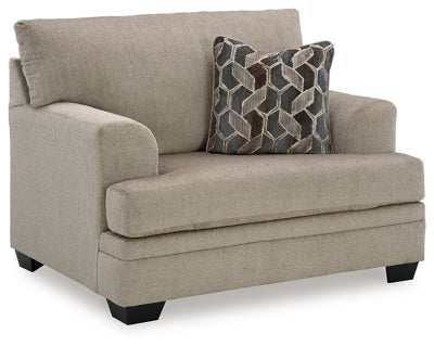 Stonemeade Taupe Oversized Chair and Ottoman