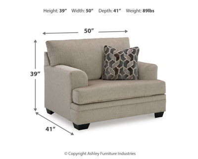 Stonemeade Taupe Oversized Chair and Ottoman