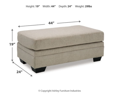 Stonemeade Taupe Oversized Chair and Ottoman