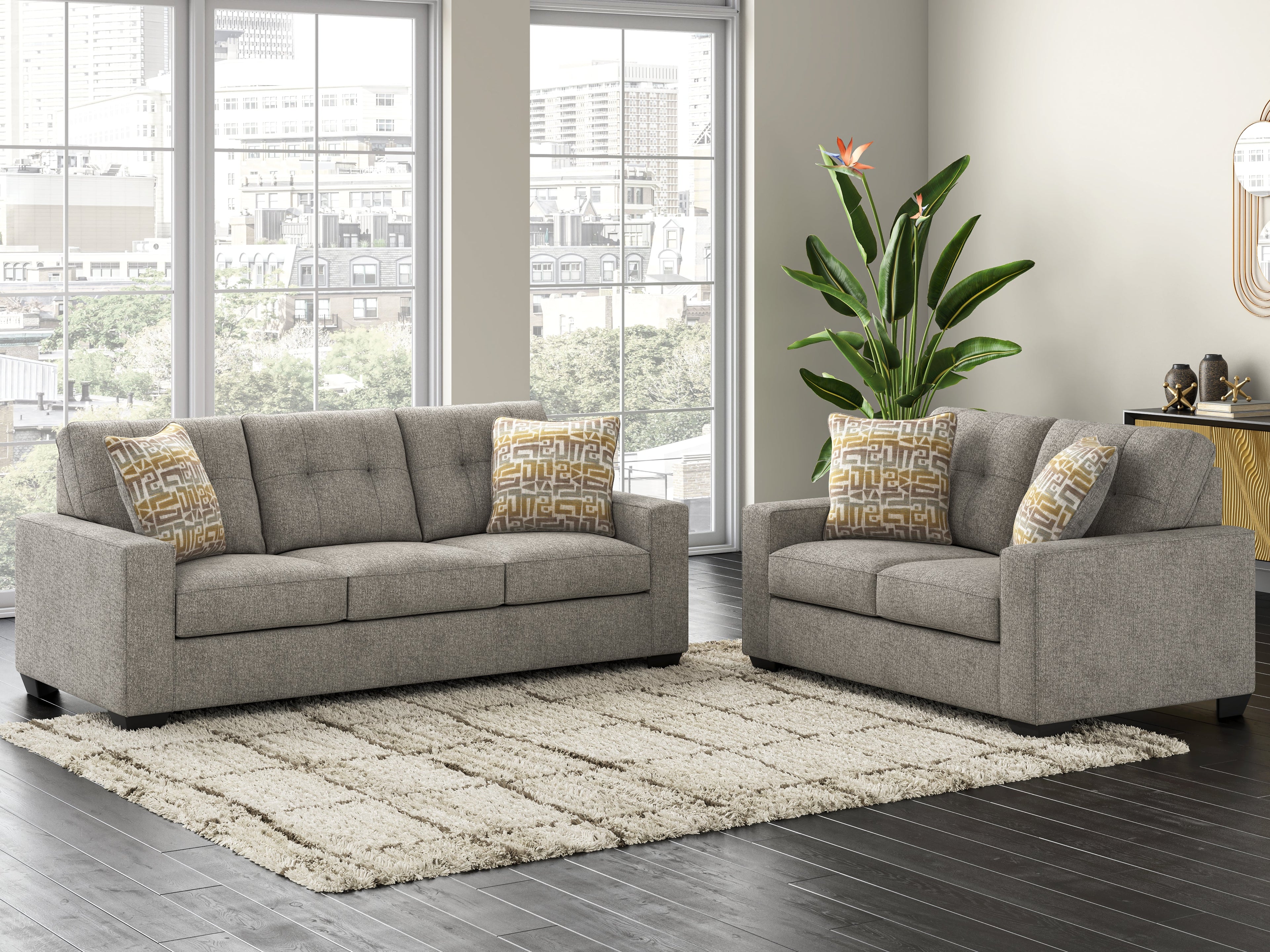Storrow Iron Sofa and Loveseat