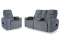 Studio Cave Steel Power Reclining Loveseat and Power Recliner