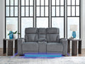 Studio Cave Steel Power Reclining Loveseat w/Console
