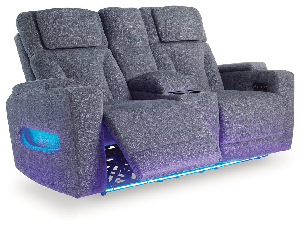 Studio Cave Steel Power Reclining Loveseat w/Console