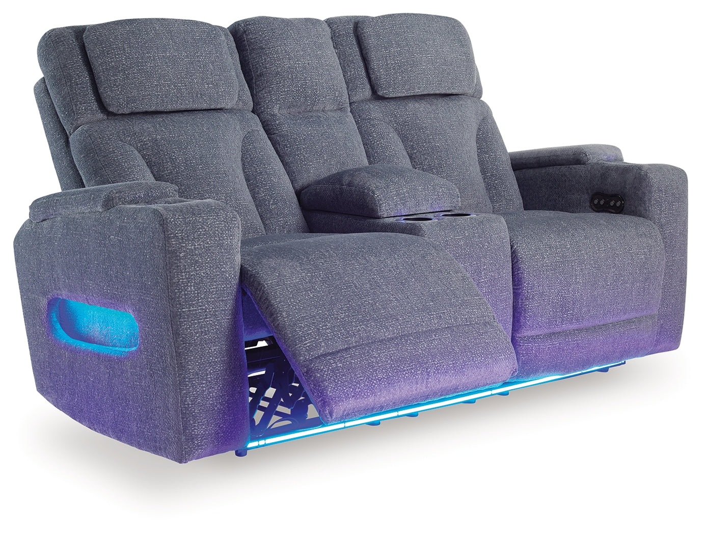 Studio Cave Steel Power Reclining Loveseat w/Console