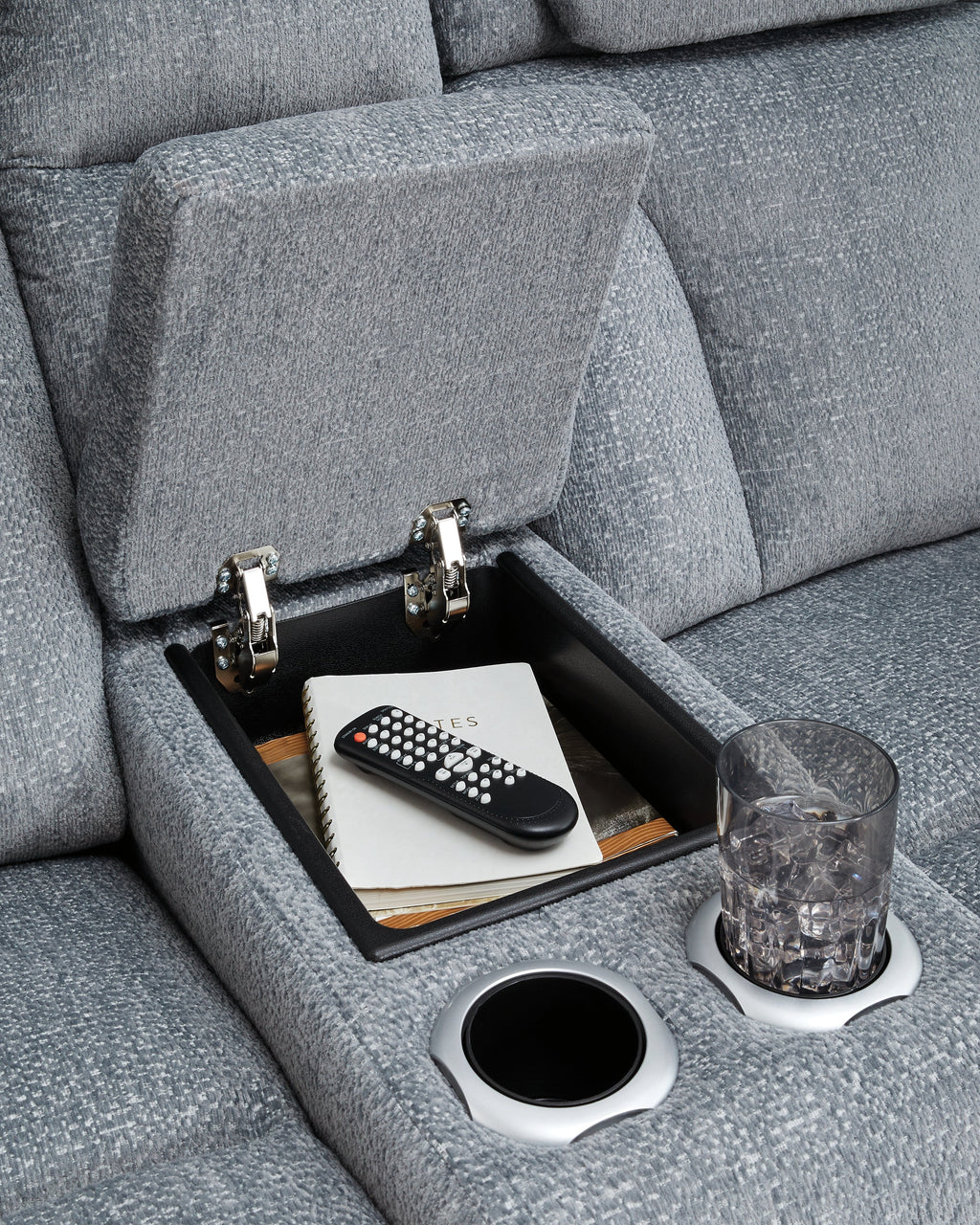 Studio Cave Steel Power Reclining Loveseat w/Console