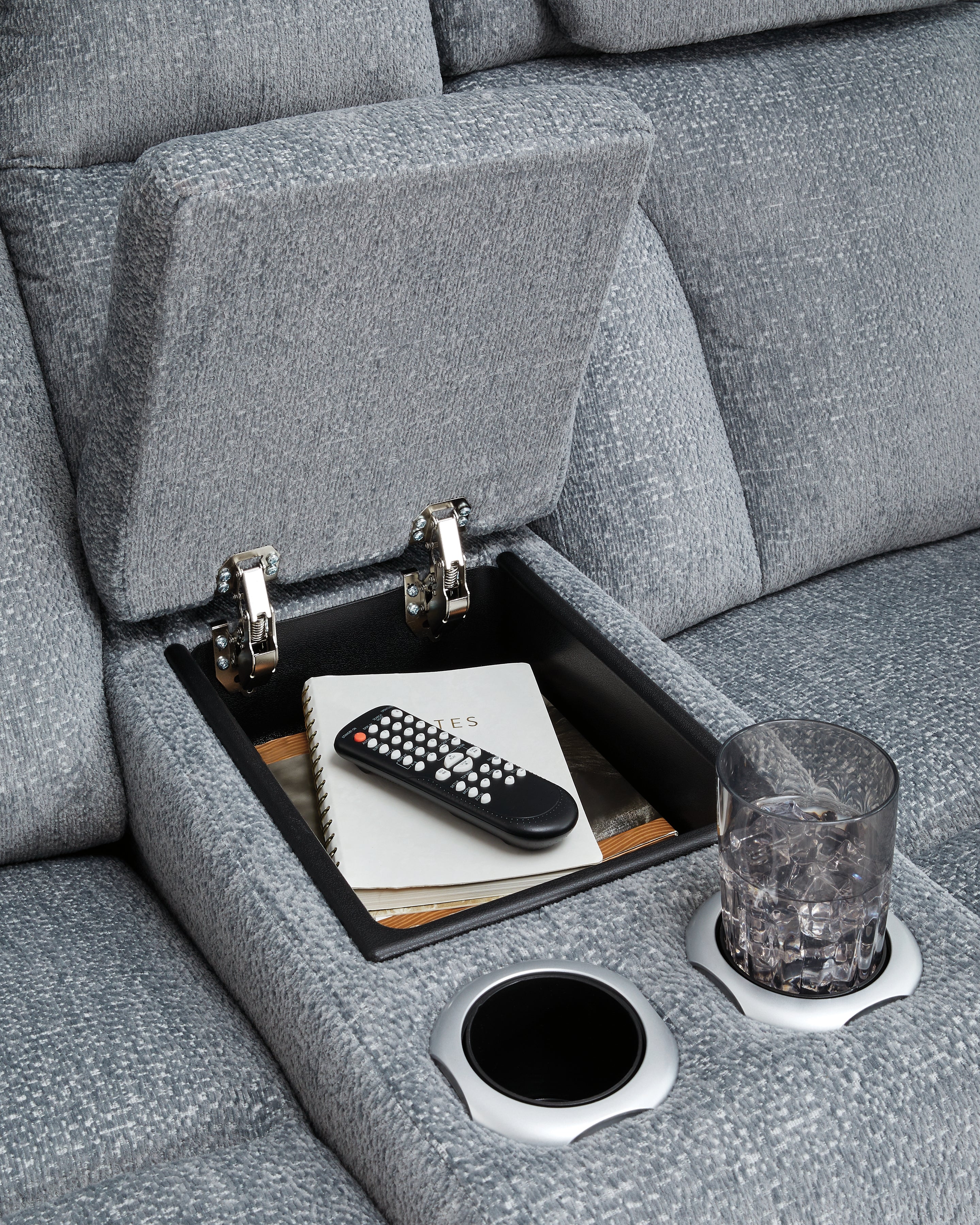 Studio Cave Steel Power Reclining Loveseat w/Console