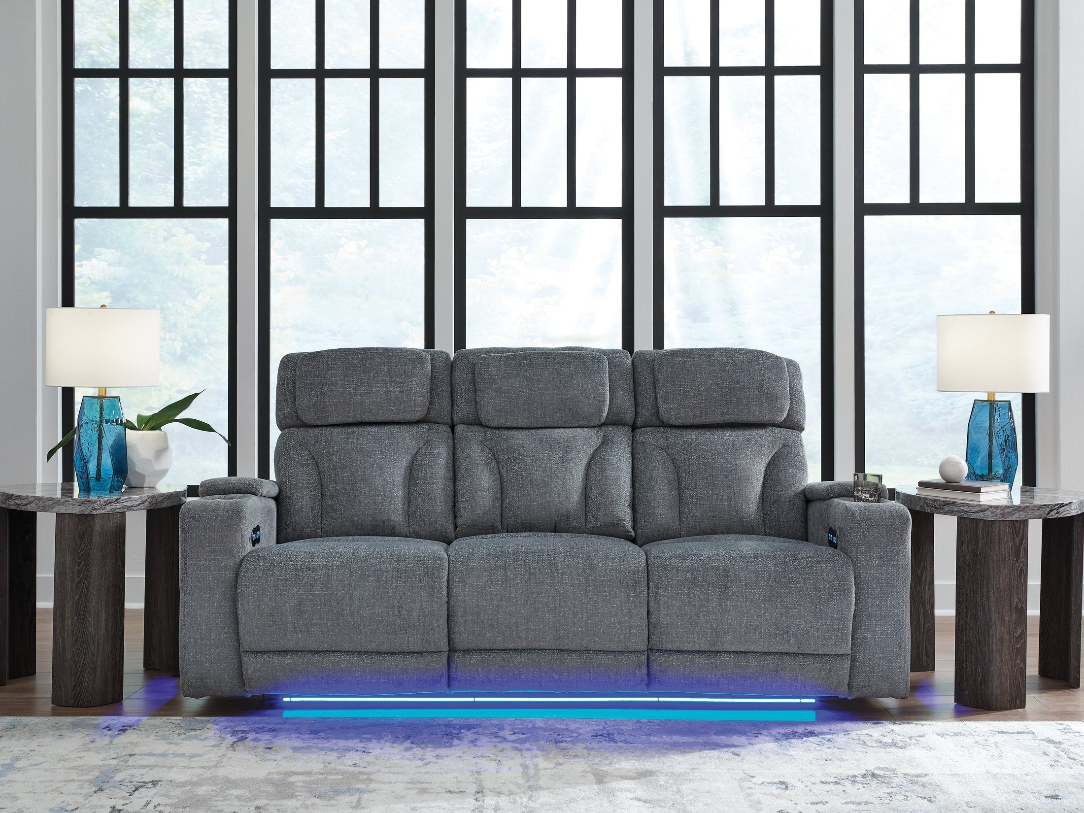 Studio Cave Steel Power Reclining Sofa