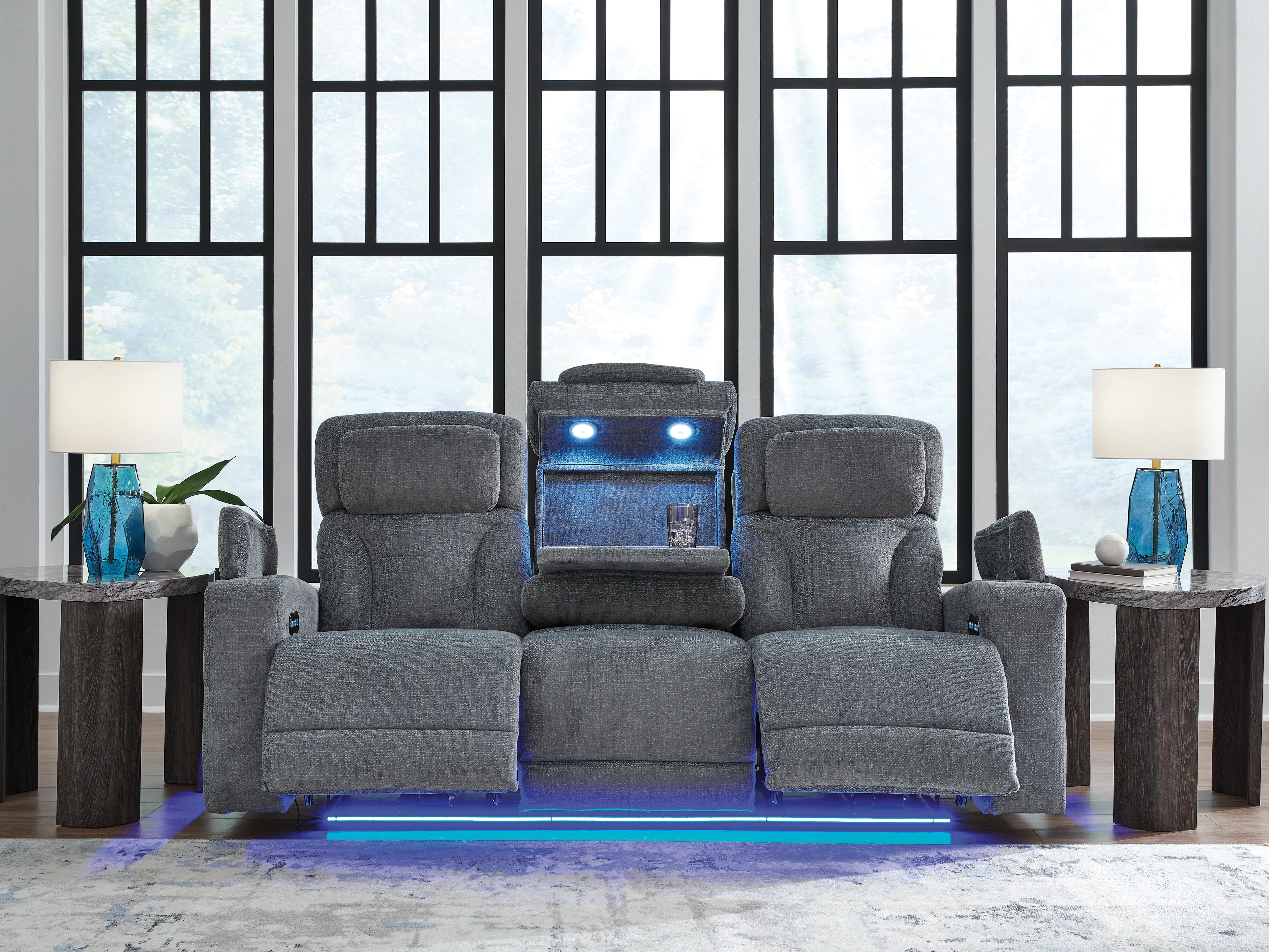 Studio Cave Steel Power Reclining Sofa