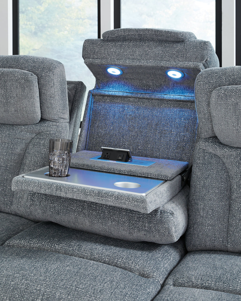 Studio Cave Steel Power Reclining Sofa