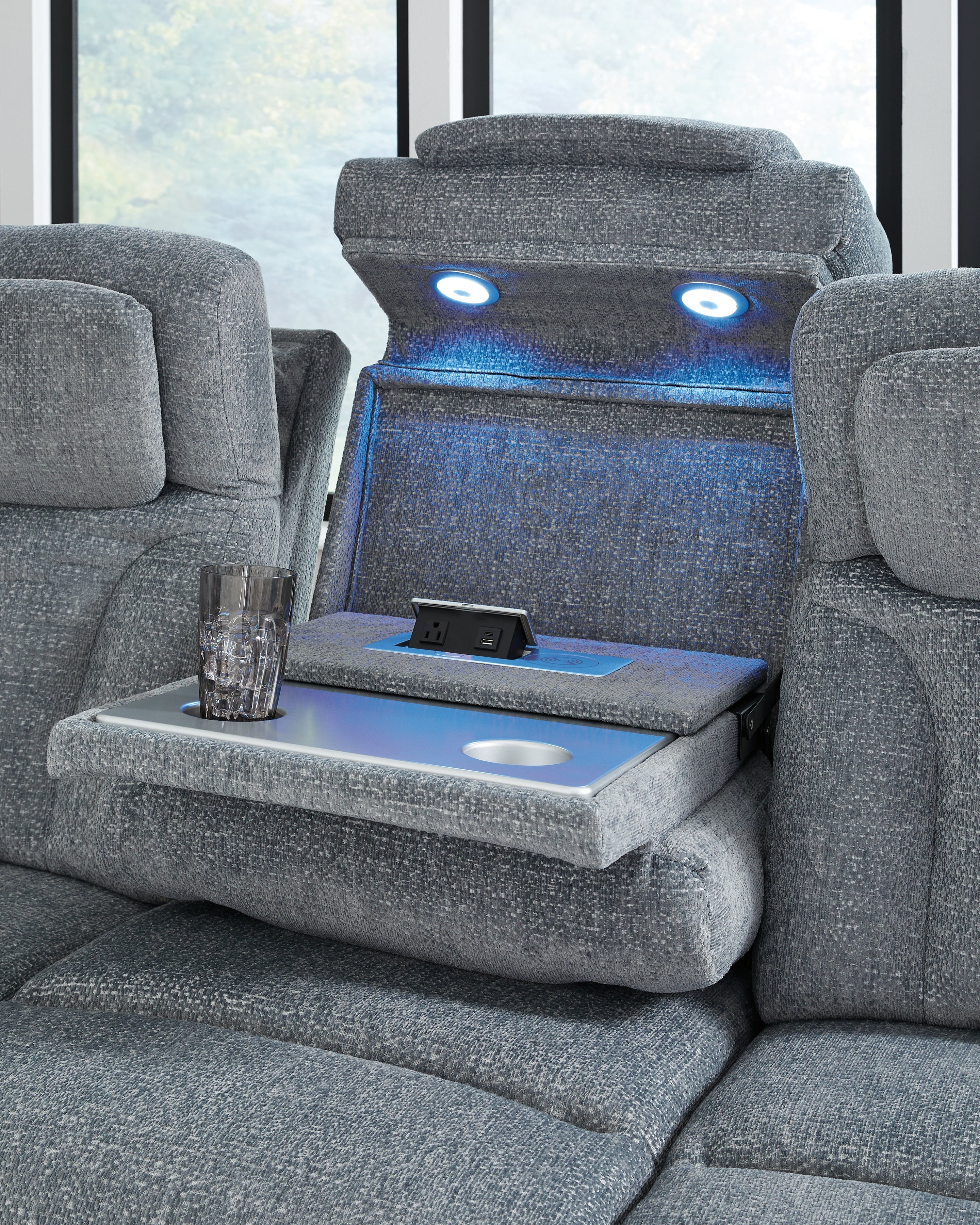 Studio Cave Steel Power Reclining Sofa