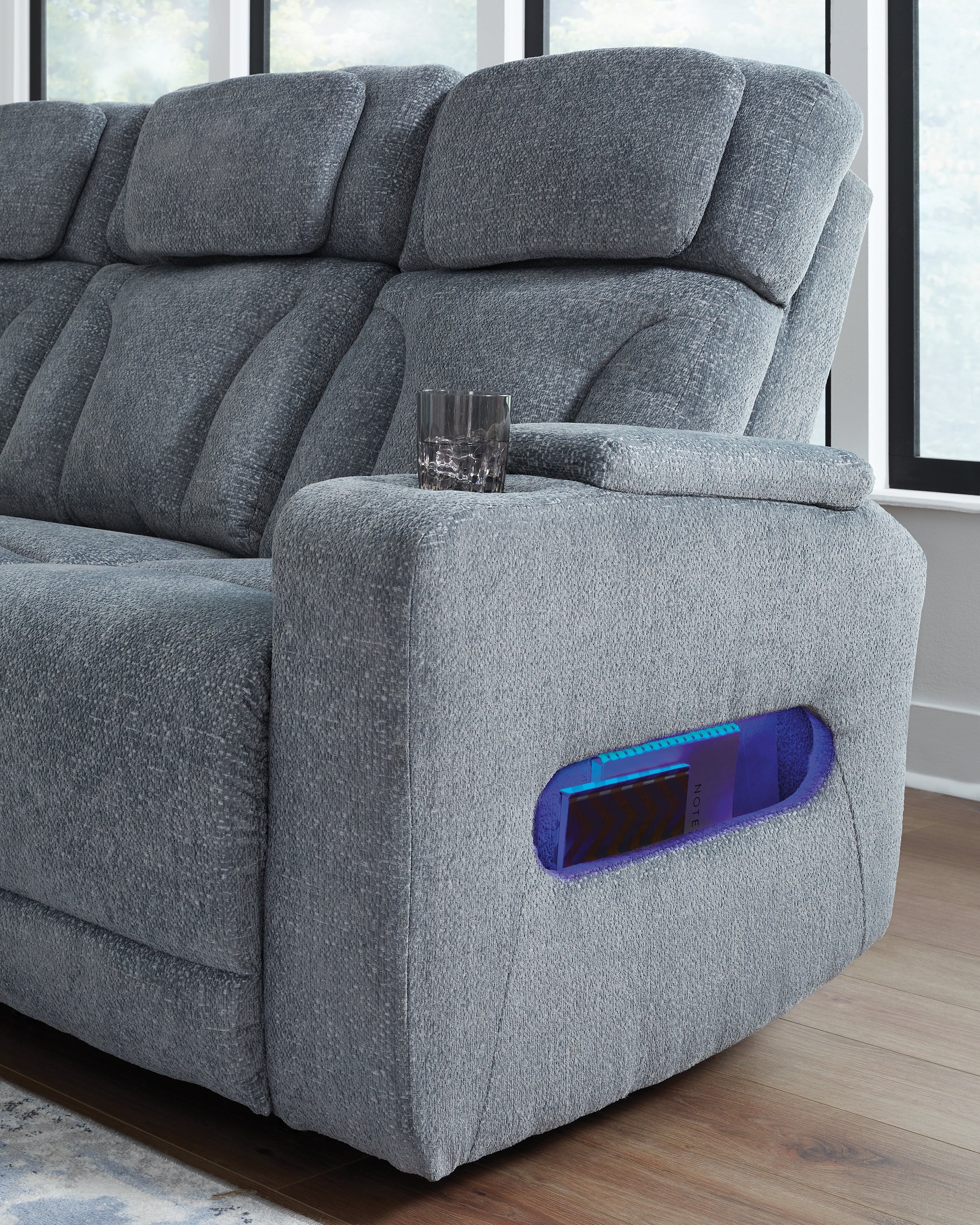 Studio Cave Steel Power Reclining Sofa