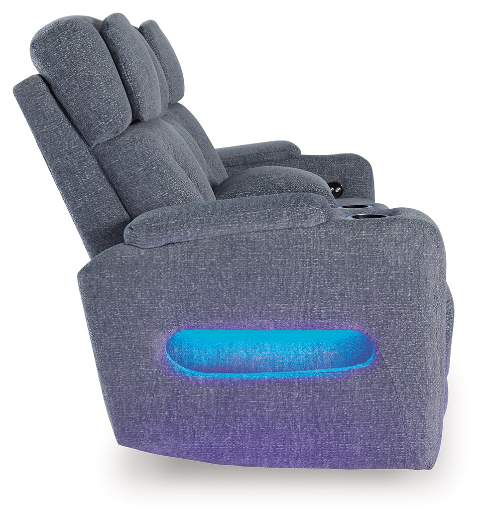 Studio Cave Steel Power Reclining Sofa and Loveseat