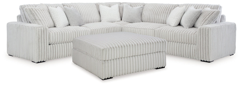 Stupendous Alloy 3-Piece Sectional and Ottoman