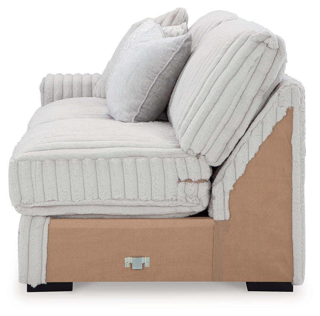 Stupendous Alloy 3-Piece Sectional and Ottoman