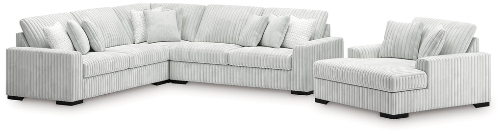 Stupendous Alloy 3-Piece Sectional and Oversized Chaise