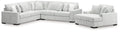 Stupendous Alloy 3-Piece Sectional and Oversized Chaise