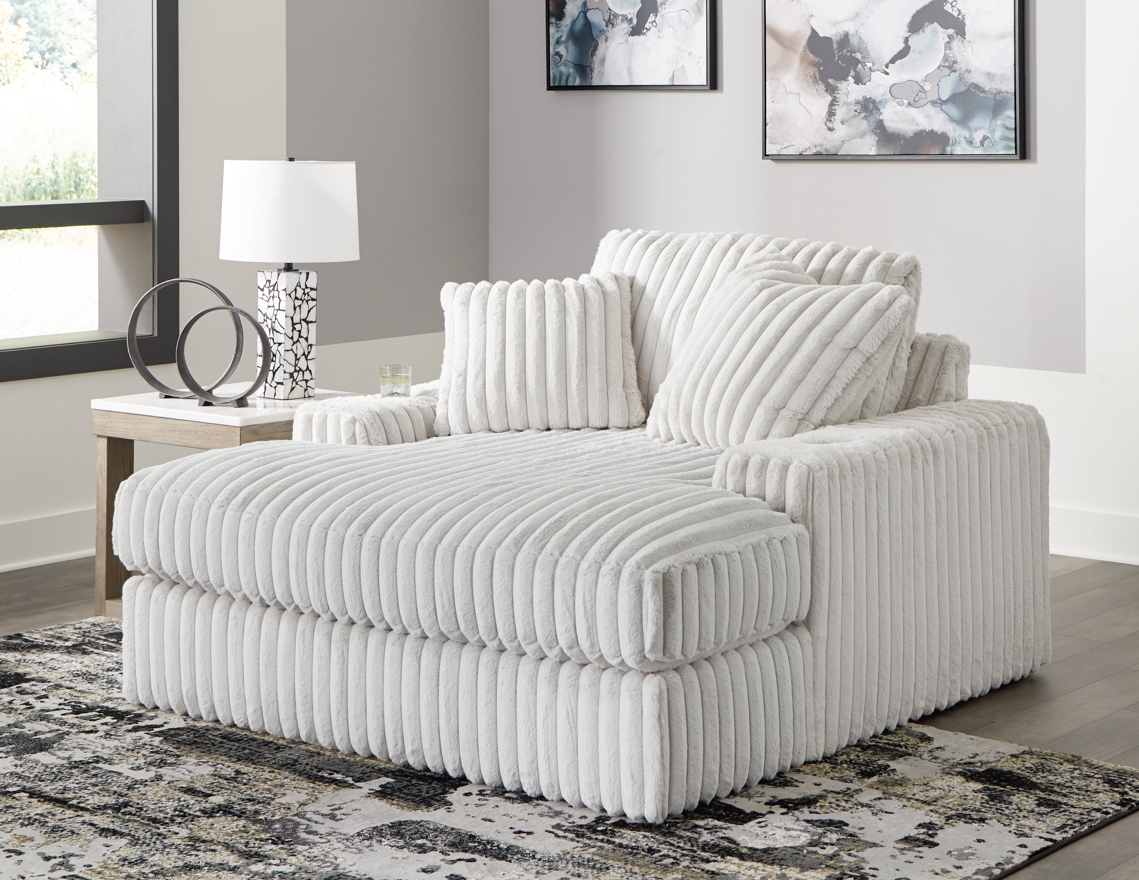 Stupendous Alloy 3-Piece Sectional and Oversized Chaise