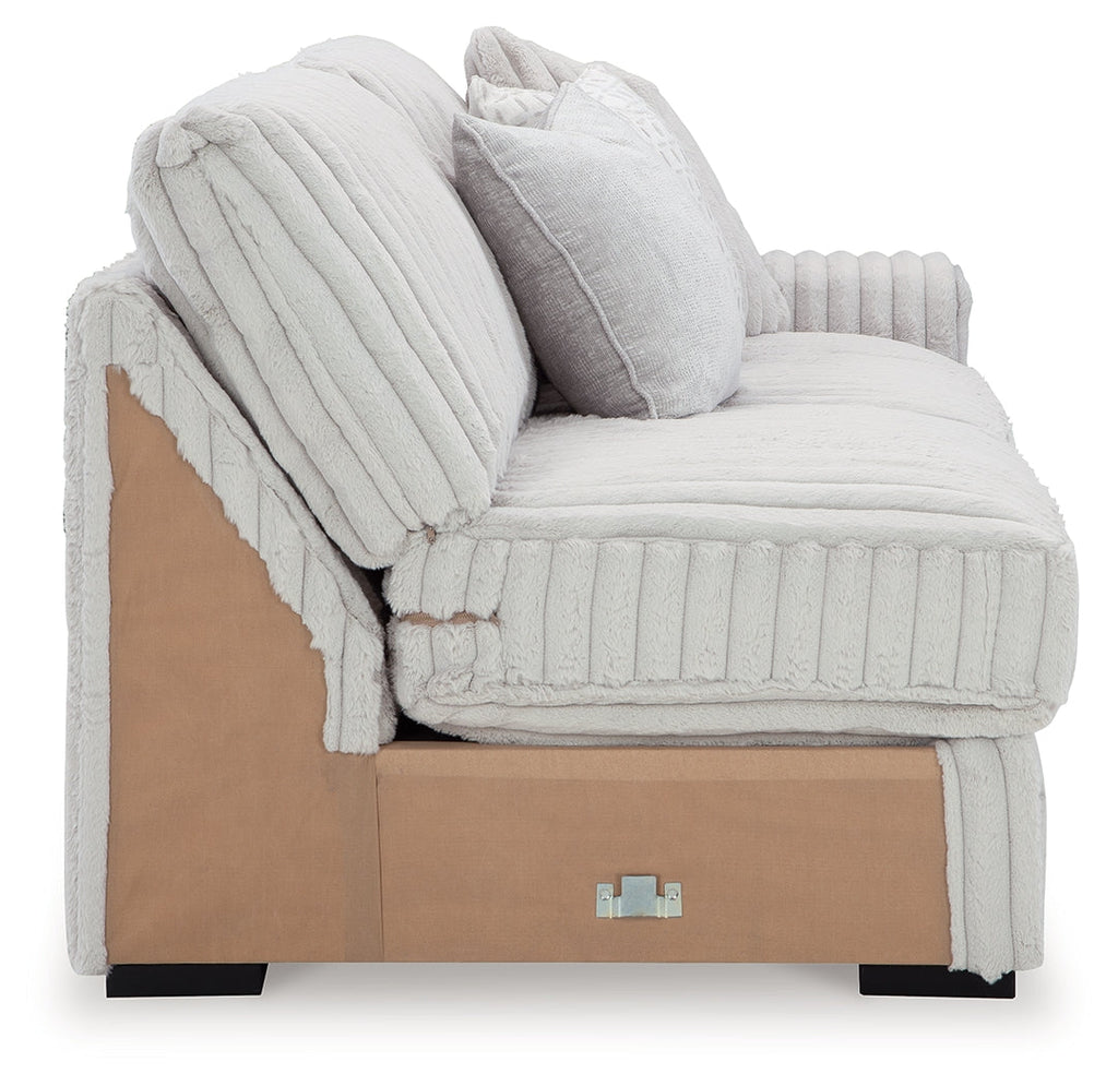 Stupendous Alloy 4-Piece Sectional and Oversized Accent Ottoman