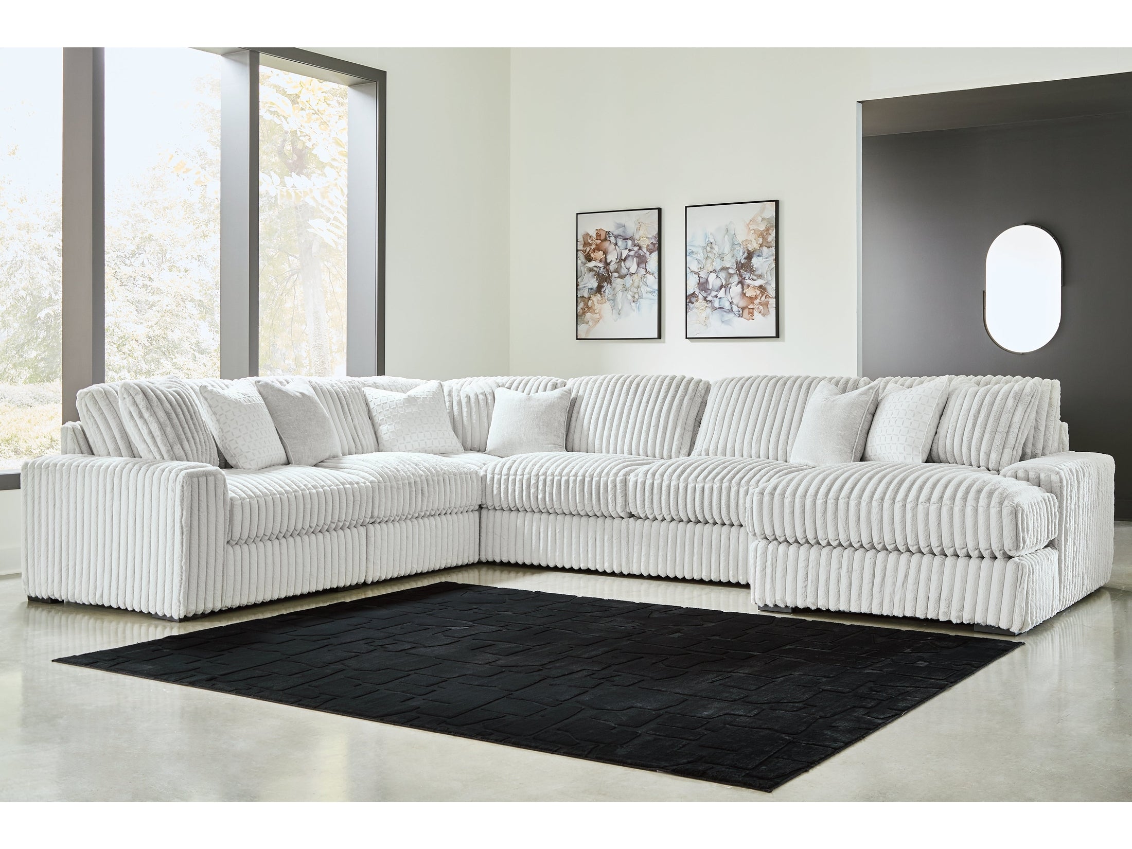 Stupendous Alloy 6-Piece Sectional with Chaise