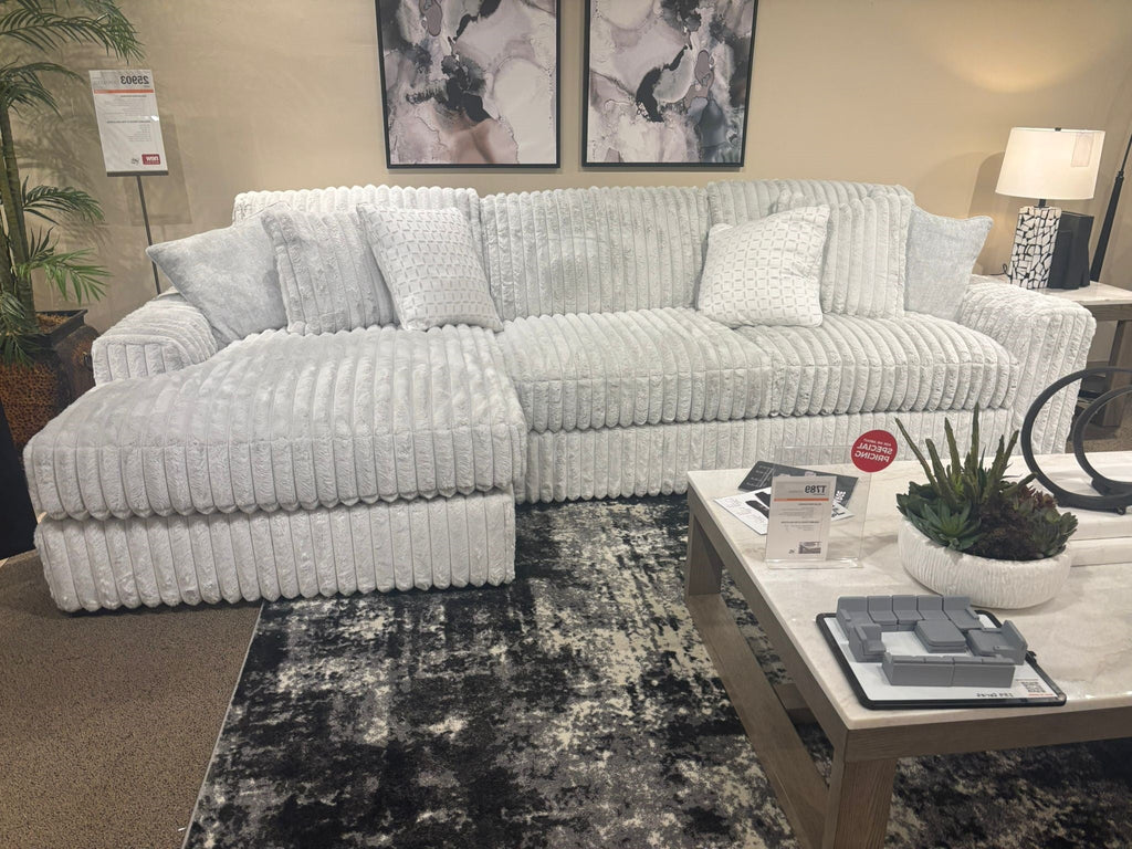 Stupendous Alloy Corduroy 2-Piece LAF Chaise Sectional