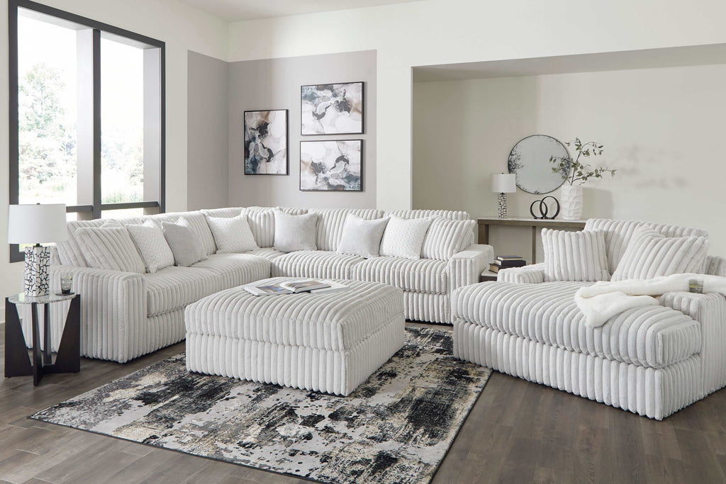 Stupendous Alloy Corduroy Symmetrical Sectional Living Room Set / 3pc