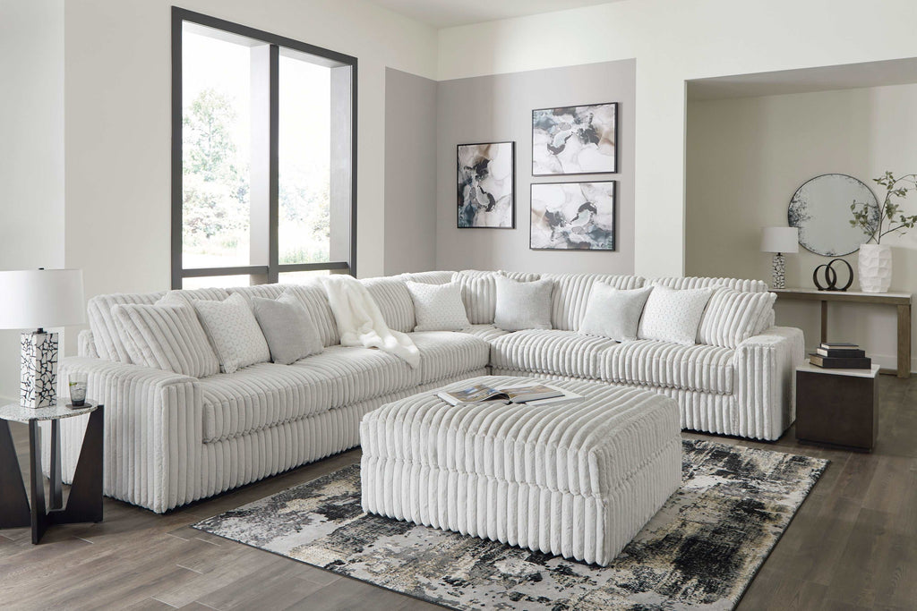 Stupendous Alloy Corduroy Symmetrical Sectional Living Room Set / 4pc