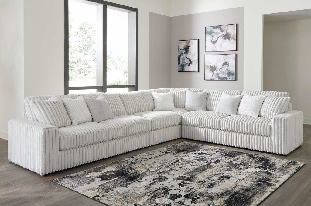 Stupendous Alloy Corduroy Symmetrical Sectional Living Room Set / 4pc