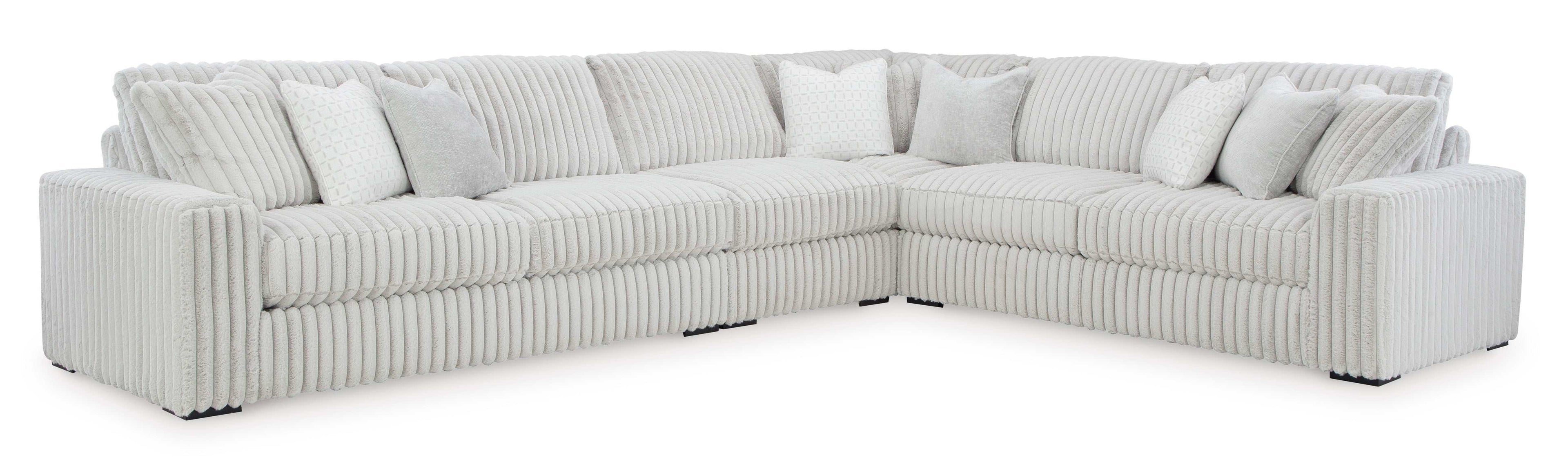 Stupendous Alloy Corduroy Symmetrical Sectional Living Room Set / 4pc
