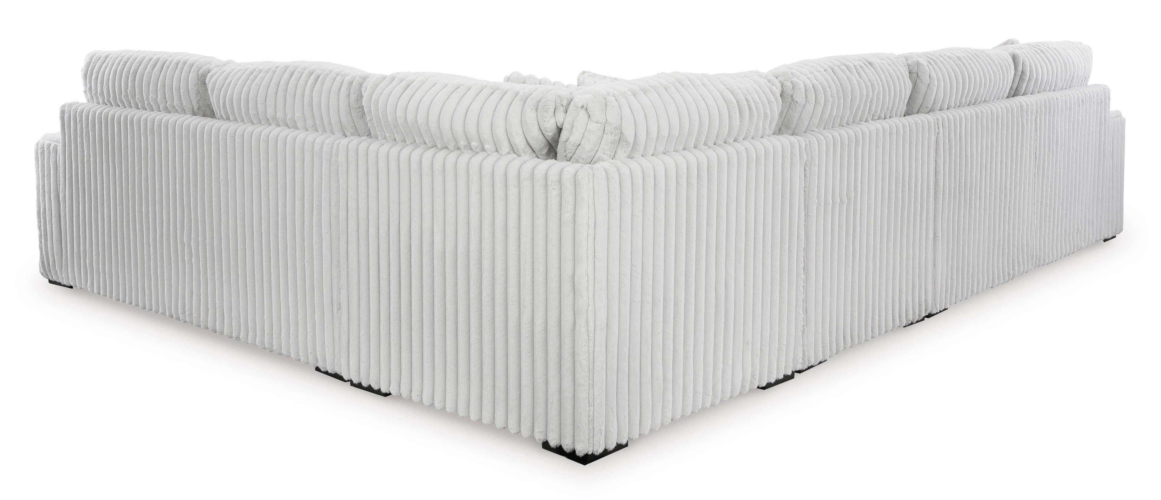 Stupendous Alloy Corduroy Symmetrical Sectional Living Room Set / 4pc