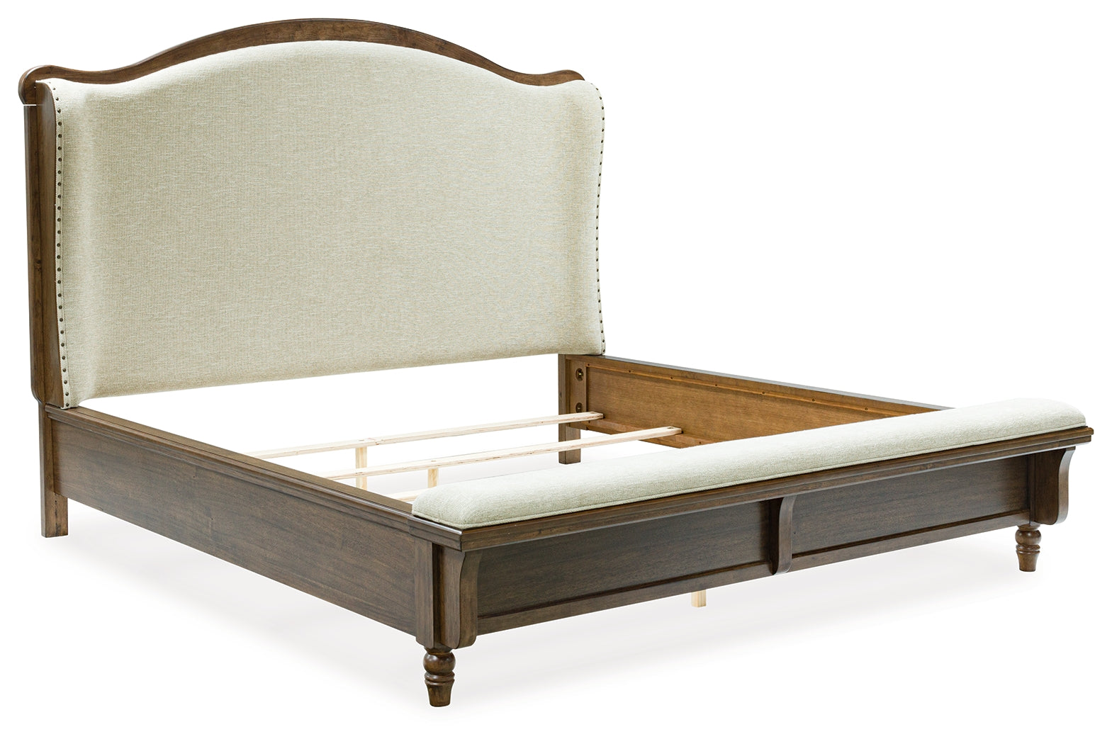 Sturlayne Brown California King Upholstered Panel Bed