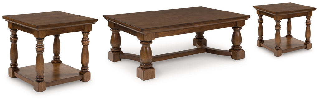 Sturlayne Brown Coffee Table and 2 End Tables