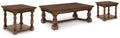 Sturlayne Brown Coffee Table and 2 End Tables