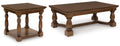 Sturlayne Brown Coffee Table and End Table