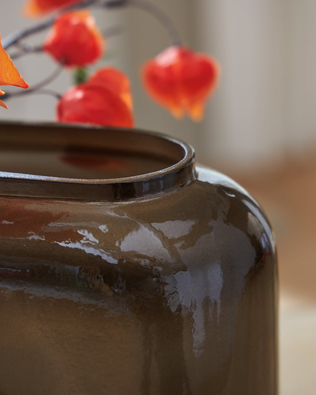 Sumner Gray/Gold Vase (14''H)