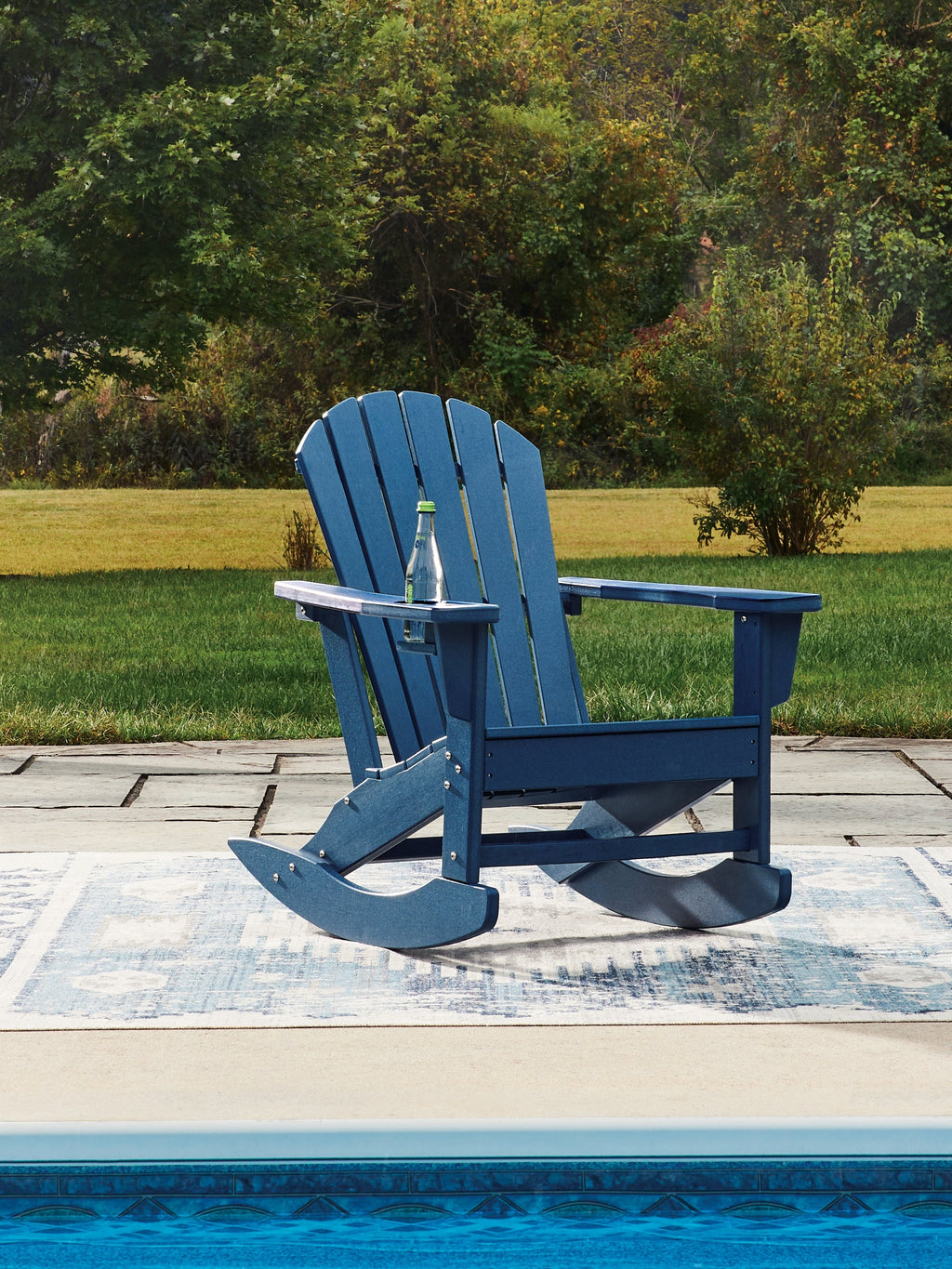Sundown Shores Blue Rocking Chair