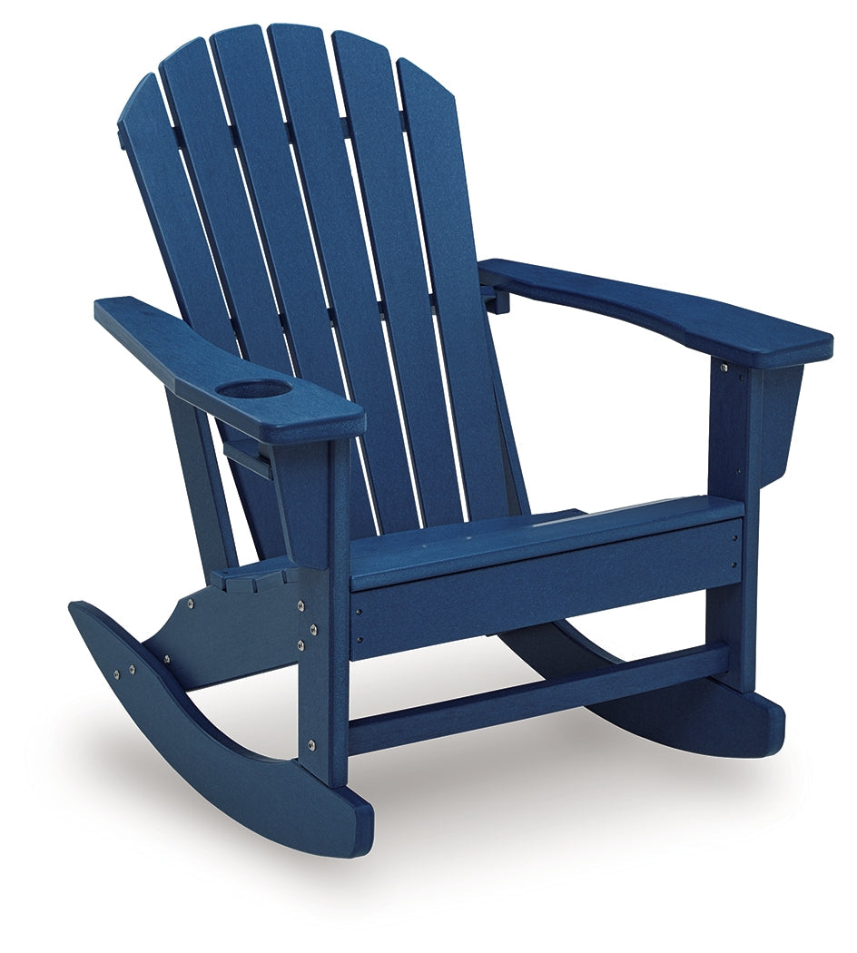 Sundown Shores Blue Rocking Chair