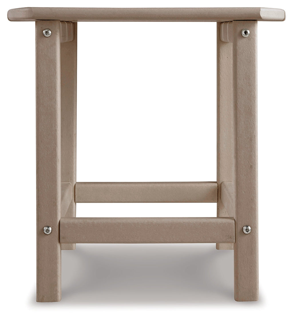 Sundown Treasure Driftwood 4 Adirondack Chairs & Outdoor End Table