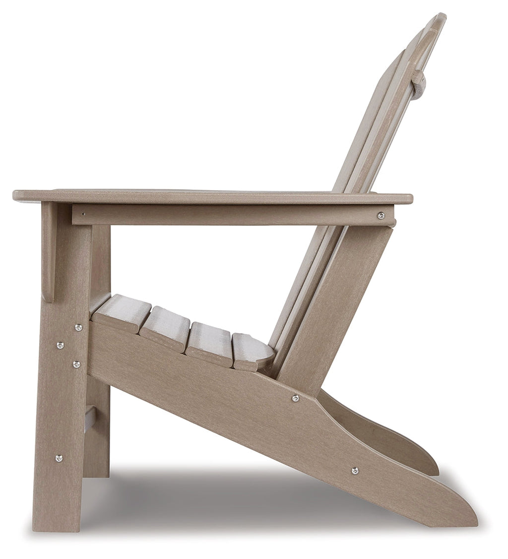 Sundown Treasure Driftwood 4 Adirondack Chairs & Outdoor End Table