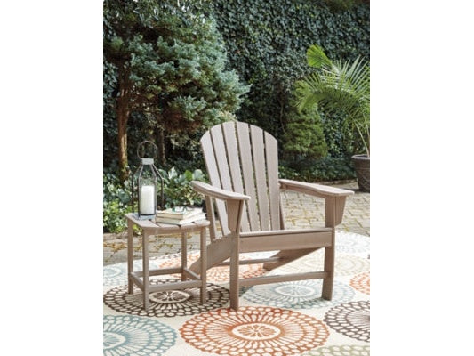 Sundown Treasure Driftwood Adirondack Chair with End Table