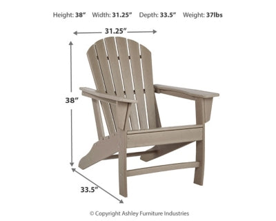 Sundown Treasure Driftwood Adirondack Chair with End Table