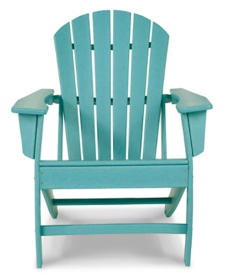 Sundown Treasure Turquoise Adirondack Chair with End Table