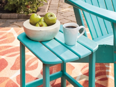 Sundown Treasure Turquoise Adirondack Chair with End Table