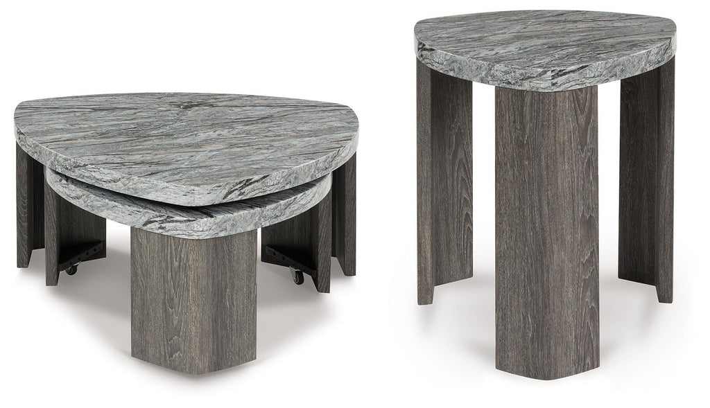 Surmour Gray/Brown Coffee Table and End Table